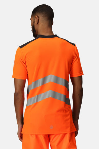 Men's Tactical Hi Vis Reflective Polo Work Shirt